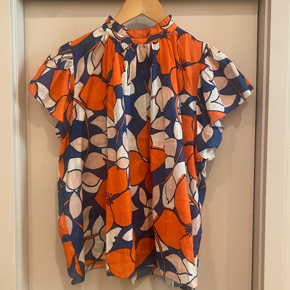 NWOT Trovata Birds of Paradise Carla Highneck Blouse